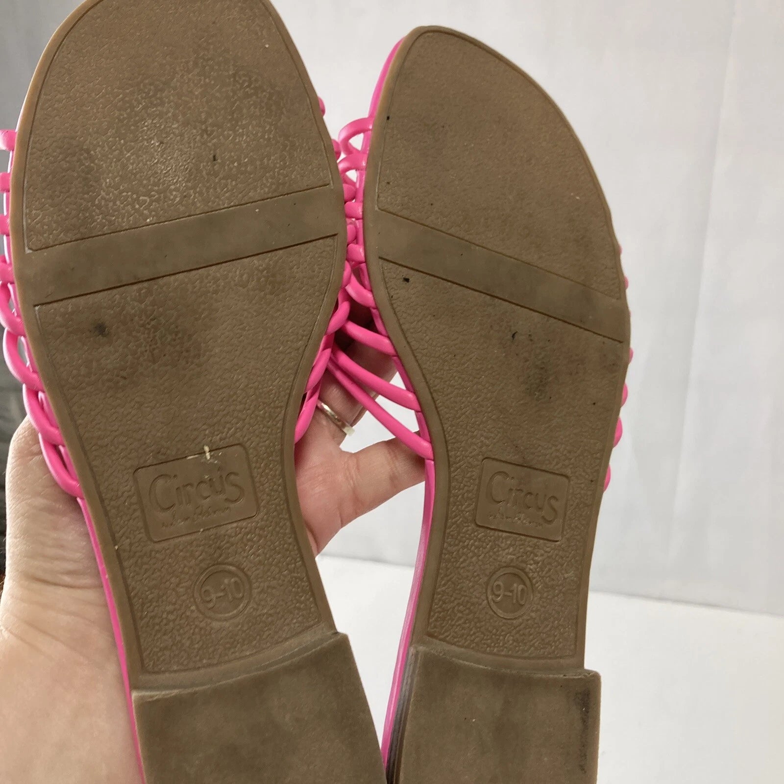 Circus By Sam Edelman Women's 9-10 Braided Pink Sandals Flats Style BRADY