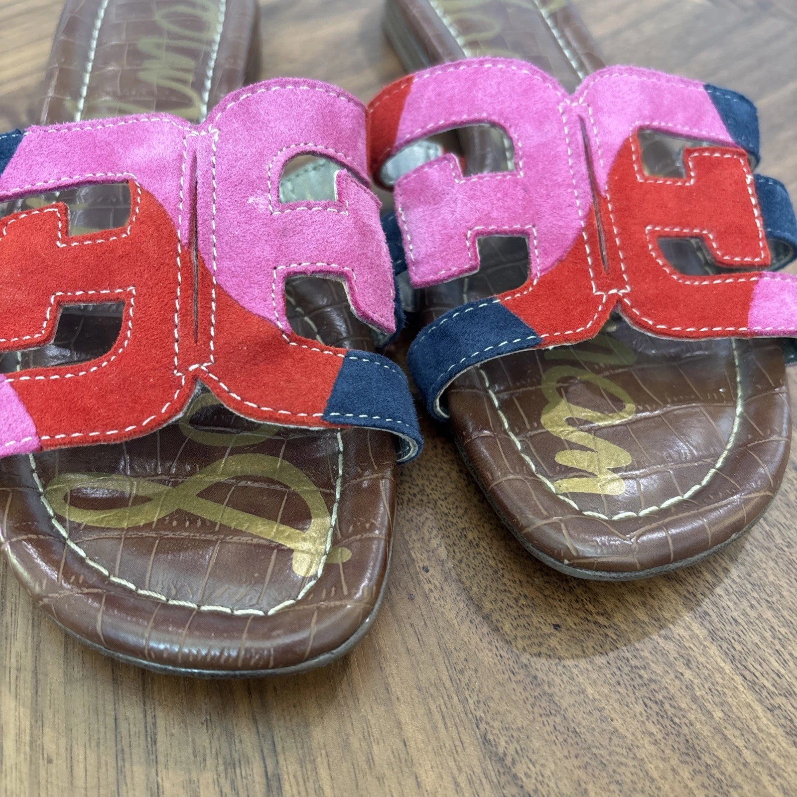 Sam Edelman Bay 6 Colorful Slide Sandals Size 6