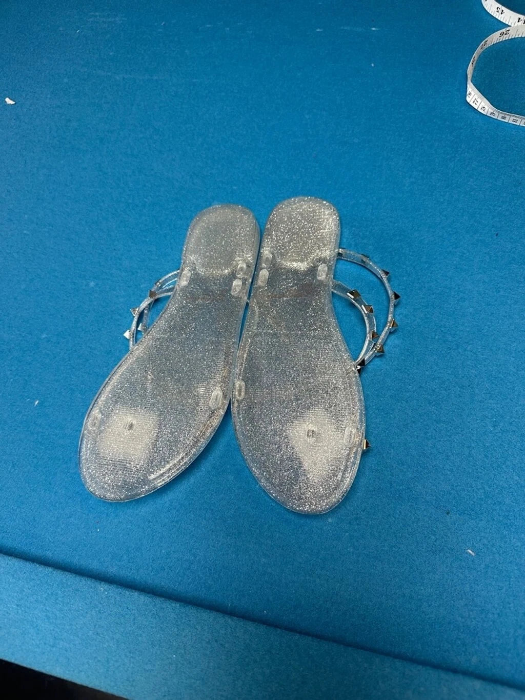 Fashion Nova Jelly Sandals, Size 9 Silver