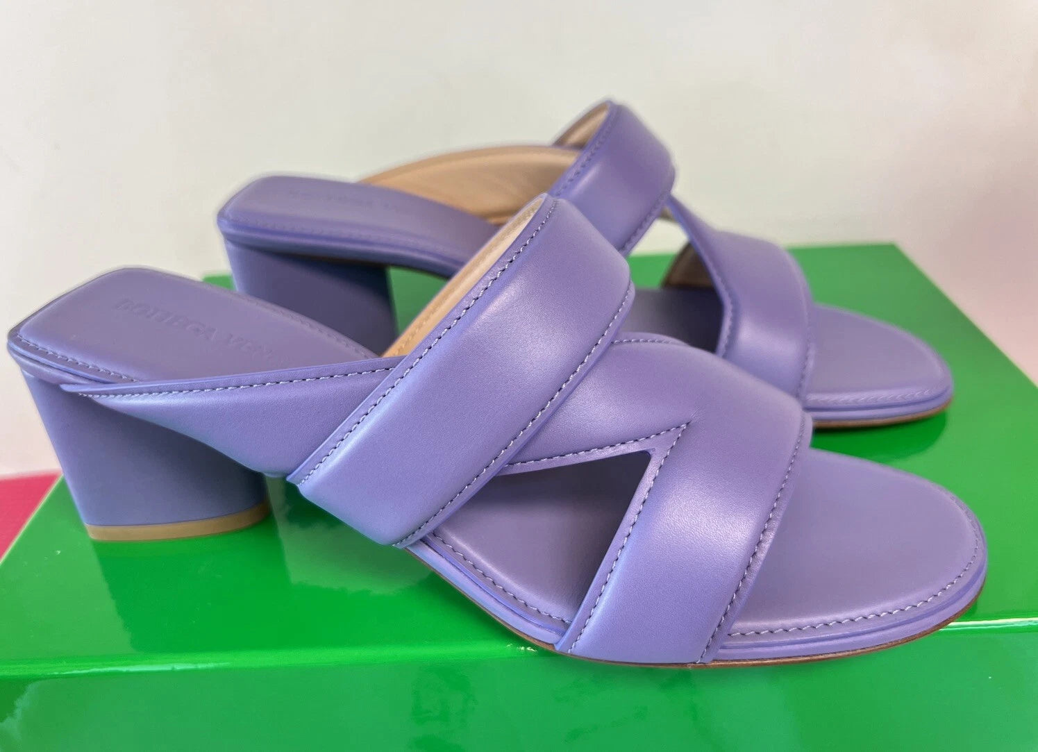 BOTTEGA VENETA Vienna Calf  "The Band" Strap Mule Sandal, Comfy, Padded, 37EU