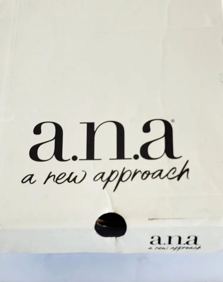 a.n.a Foster Strap Slide.Women's Sandals, Black / Tan, SZ 7.5 M NWB