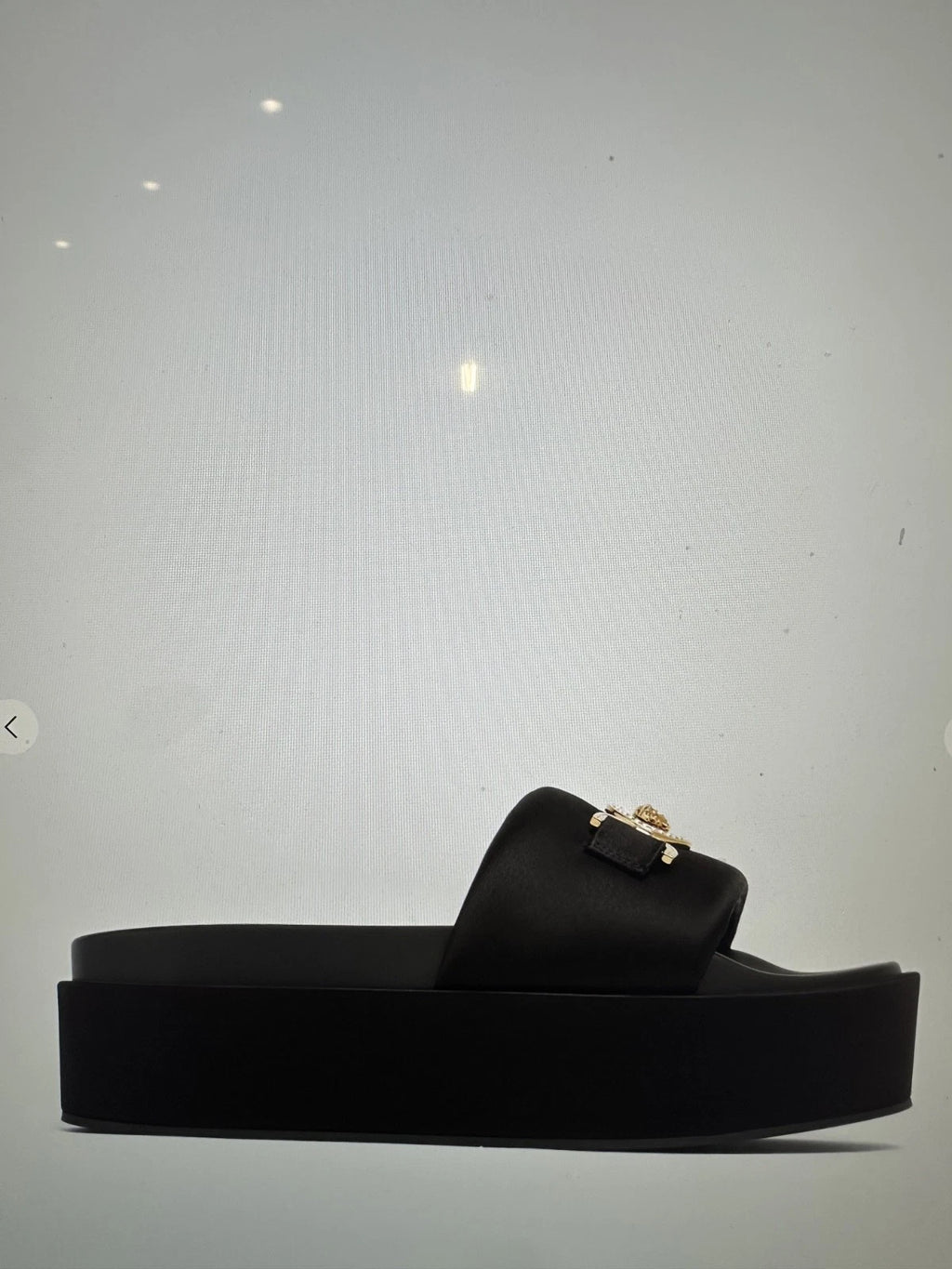 Black VERSACE MEDUSA '95 BIGGIE Platform Slide Sandal Sz 9 SOLD OUT EXCELLENT
