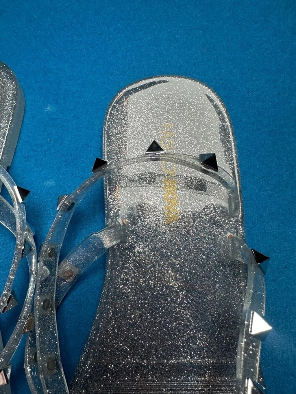 Fashion Nova Jelly Sandals, Size 9 Silver