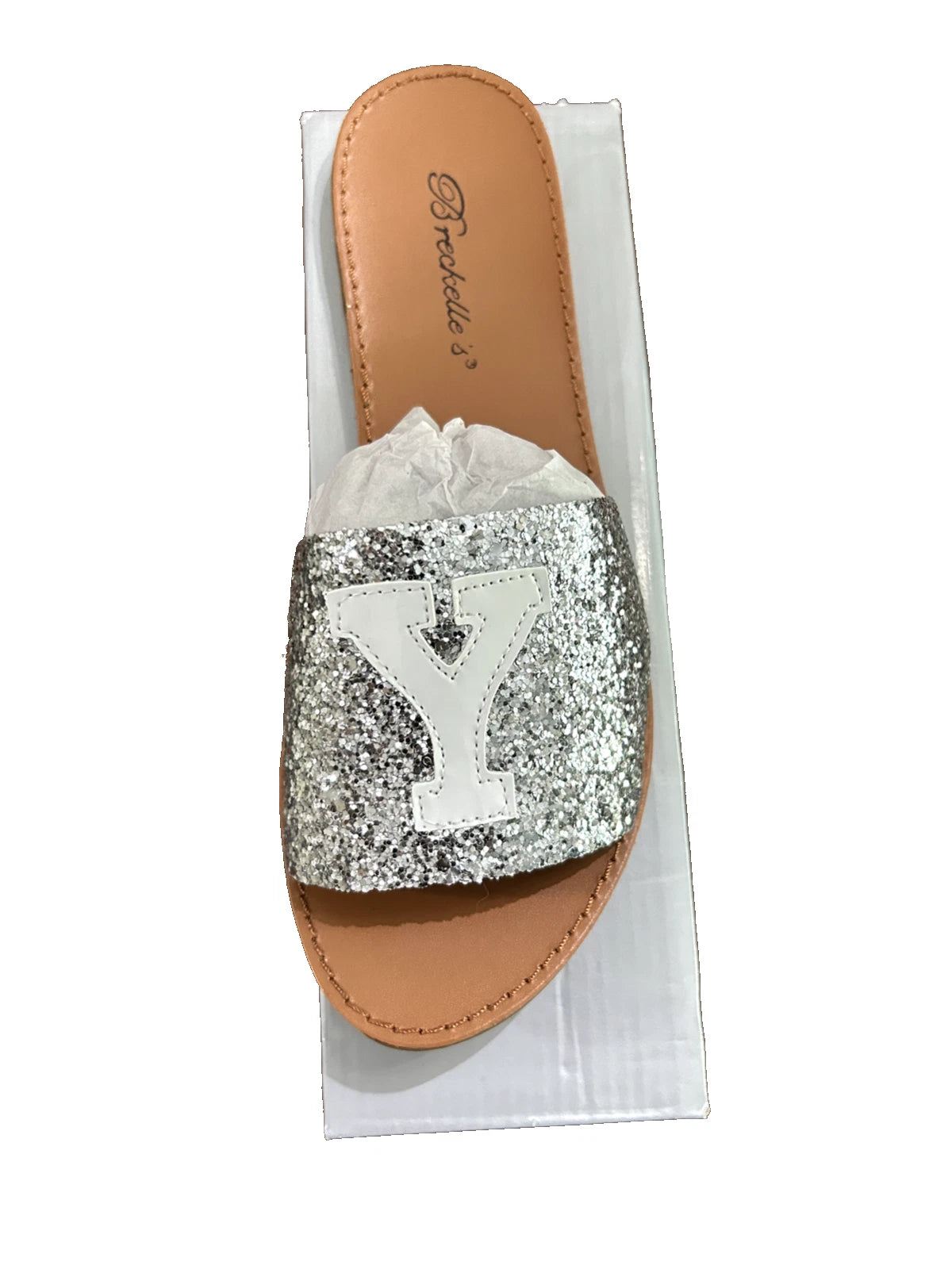 Breckelles Women's Slides Color Silver Style Sadie-25 Size 7