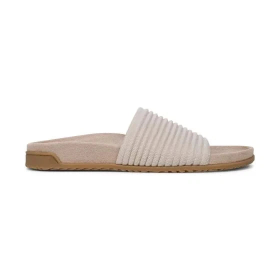 HOT PRICE New Style Vionic Women's Evie Knit Slide Sandal, Cream