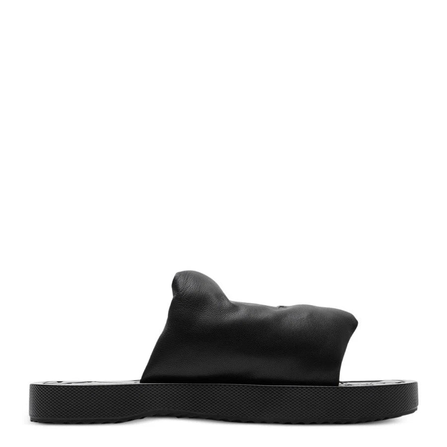 Burberry EKD Slab Leather Slides, Brand Size 36 ( US Size 6 )