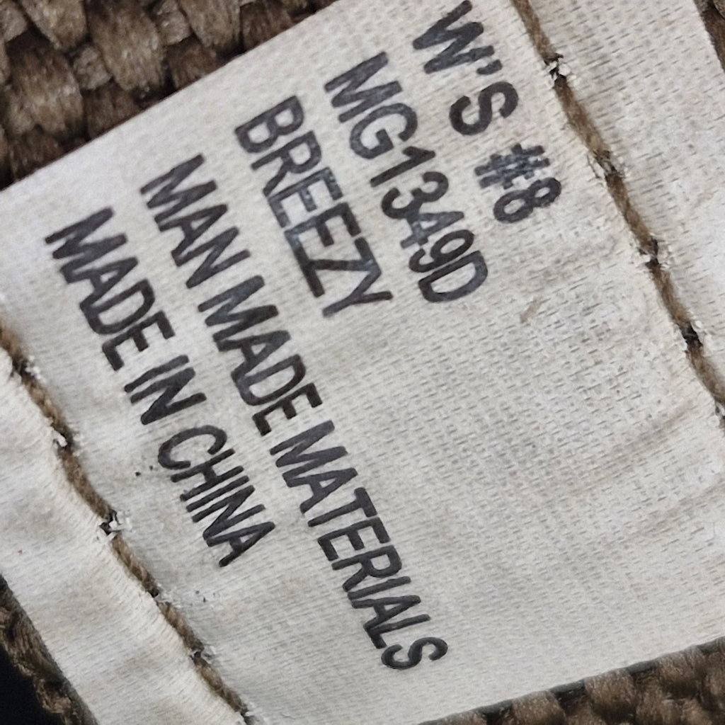 Lot 2 Margaritaville Flip Flops Breezy Wedge Style Tan & Green Palm Trees Size 8