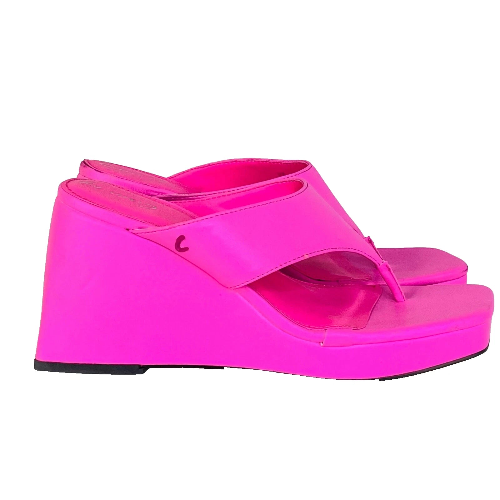 Bright pink platform flip flops sandals 8.5 CIRCUS SAM EDELMAN shoes Y2K style