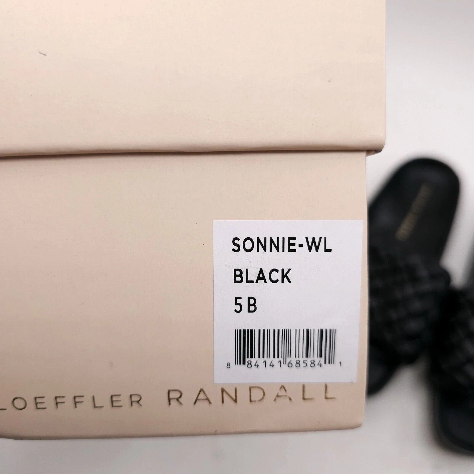 LOEFFLER RANDALL Sonnie Slides Black Woven Leather NIB Size 5B