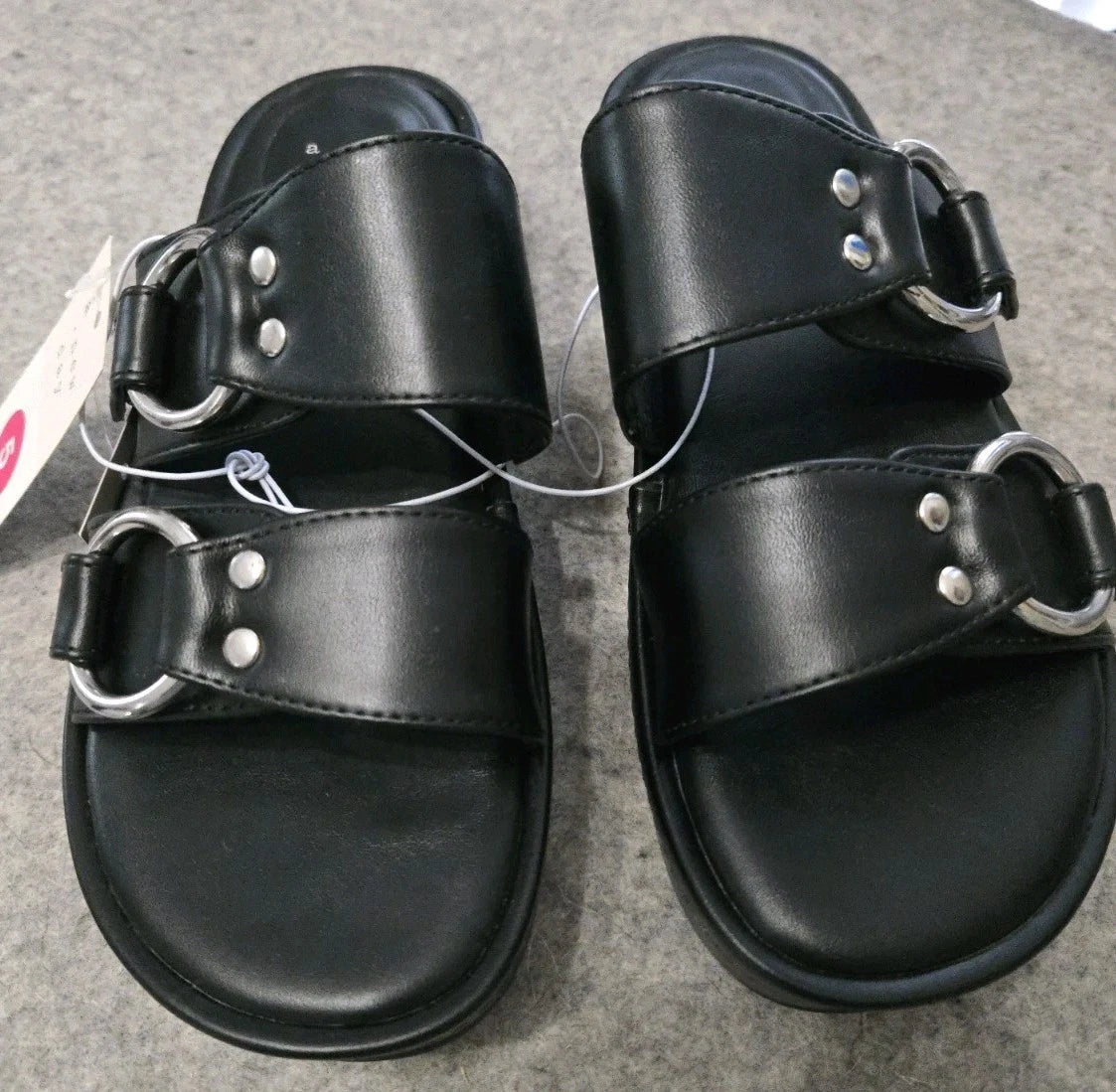NWT Women's Haisley Wedge Heel Platform Sandals - A New Day, Black Size 5 Boho