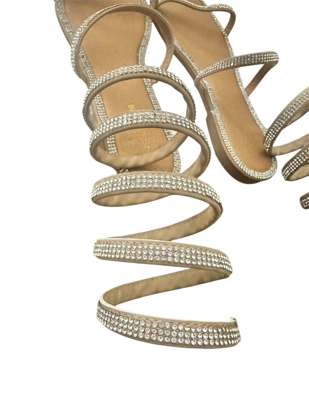 Fashion Nova Silver Spiral Sandals Sz:9