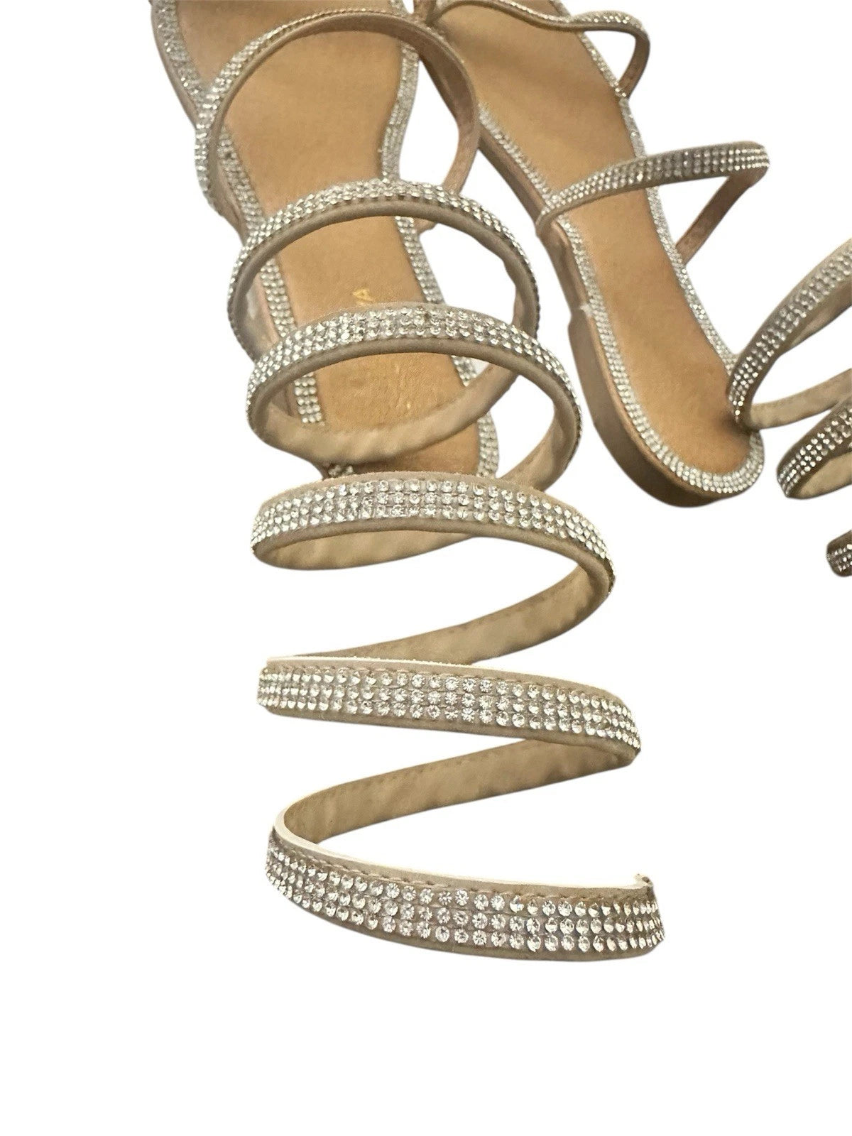 Fashion Nova Silver Spiral Sandals Sz:9