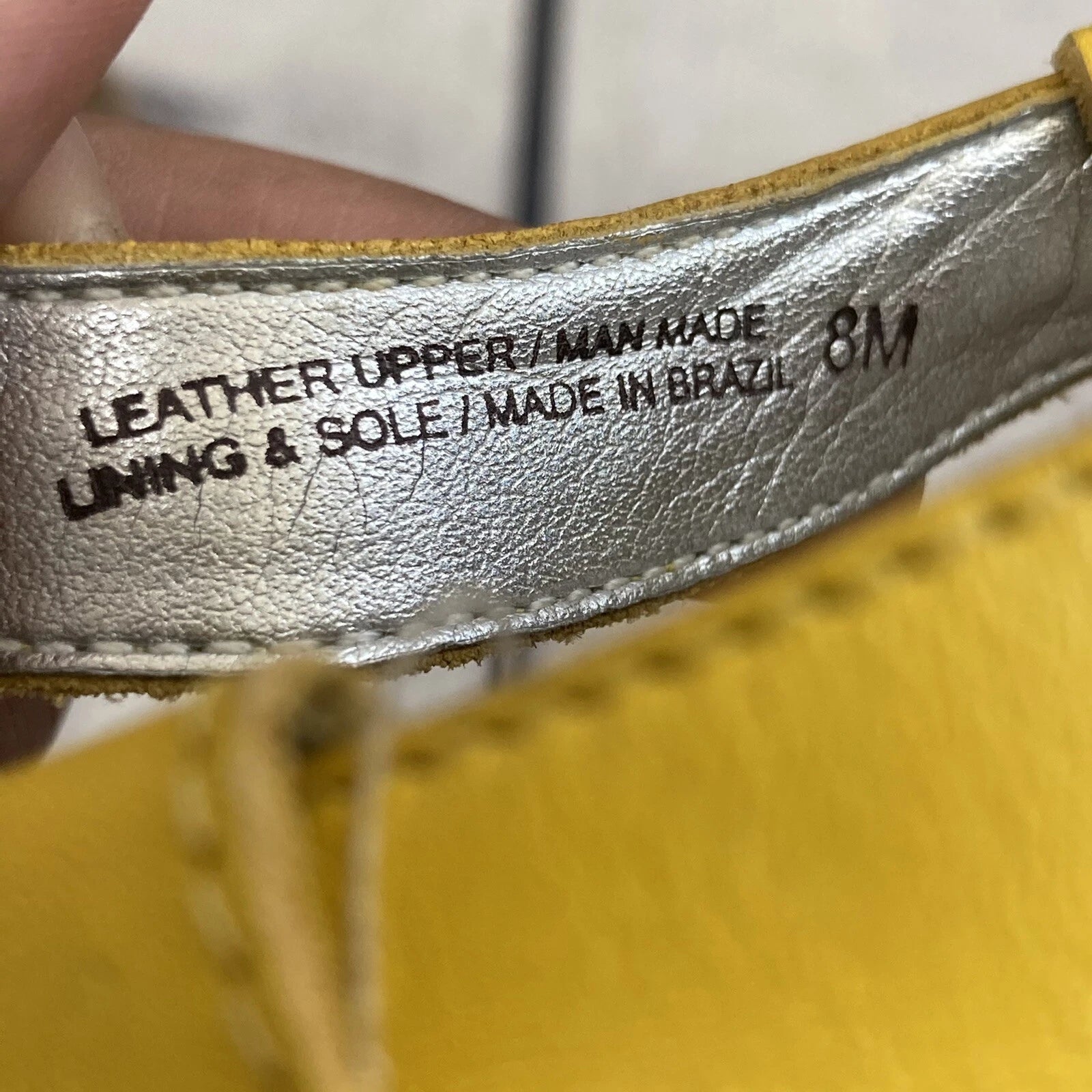 GIANNI BINI Sandal Womens 8 Windsor731 Empre Braided Leather Yellow Thong Flat