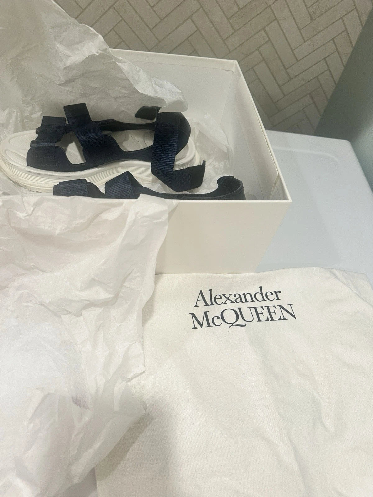 Alexander McQueen Womens Slide Sandals