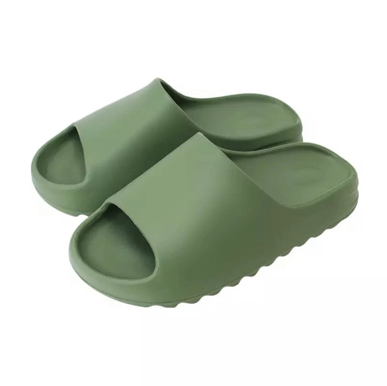 Fashion Slides Men Size 10-11 US Adult Thick Cushioned Bottom Slippers Green