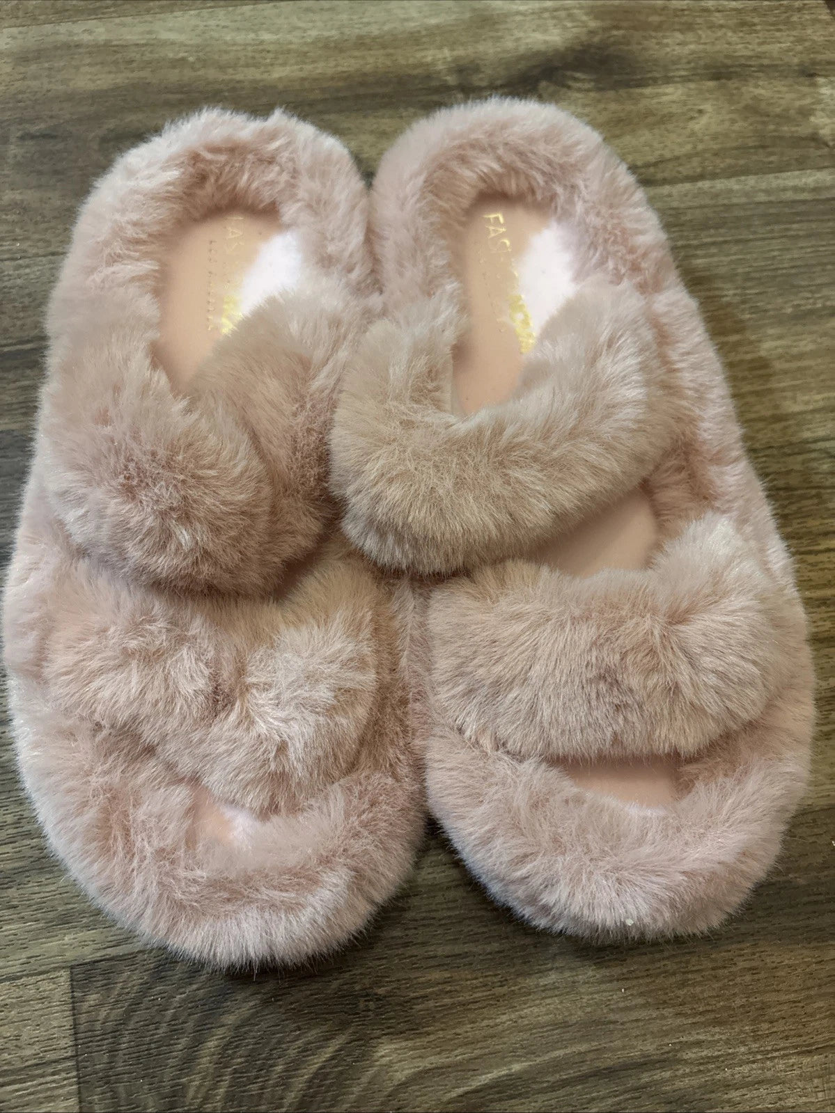 Fashion Nova Style Kandi Color Blush Slides  Size 8