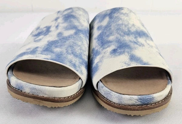 J Jill Size 10 Molded Blue & White Sandals  Style # SHU244041 NWOB