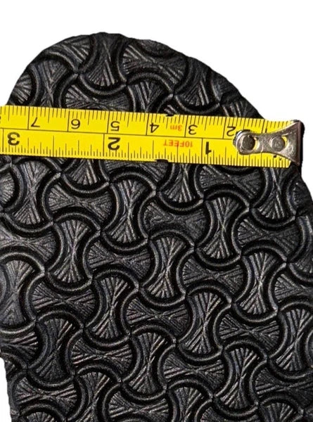 Granny Square Crochet Slip On Sandals Black Boho Comfort 70’s EU 36 US 5.5 6