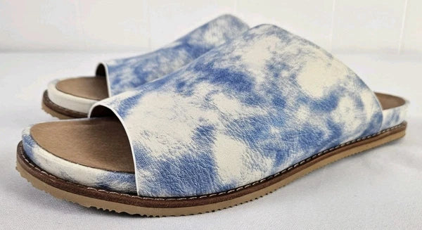 J Jill Size 10 Molded Blue & White Sandals  Style # SHU244041 NWOB