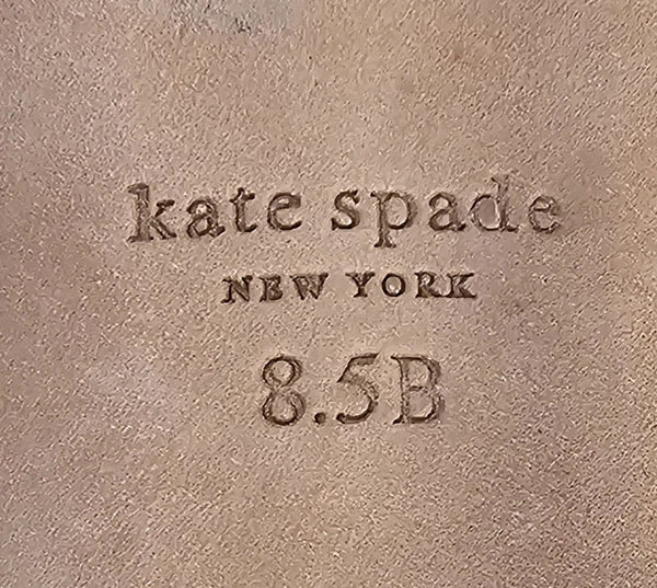 KATE SPADE NIB $228 Pink Coral Palm Springs Patent Leather Slide Sandals 8.5