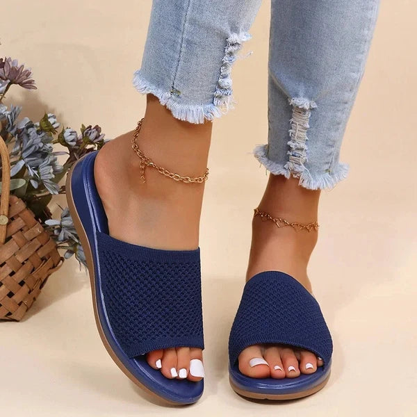 Women Orthopedic Sandals Wide Width Comfortable Slides Slippers Slip On Shoes