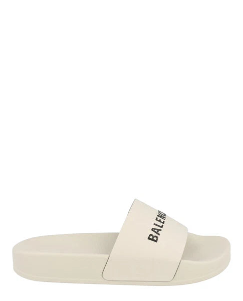 Balenciaga Unisex-Child Logo Pool Slides