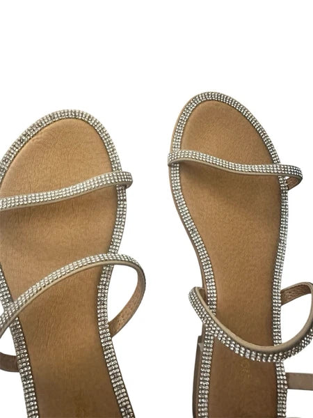 Fashion Nova Silver Spiral Sandals Sz:9