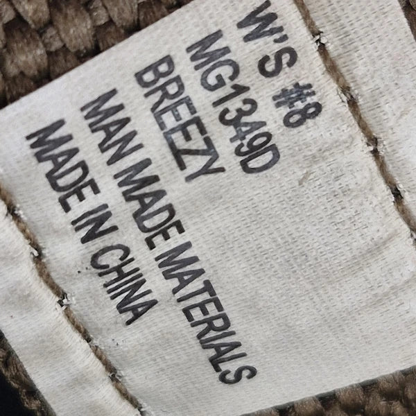 Lot 2 Margaritaville Flip Flops Breezy Wedge Style Tan & Green Palm Trees Size 8