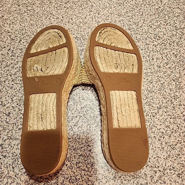 J.CREW VALENCIA ESPADRILLE SANDALS SLIDES SIZE 8 Style BH419