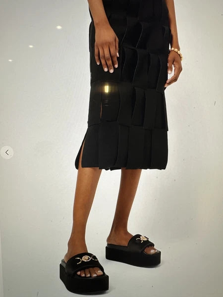 Black VERSACE MEDUSA '95 BIGGIE Platform Slide Sandal Sz 9 SOLD OUT EXCELLENT