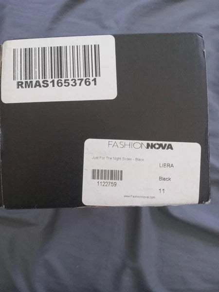 Fashion Nova Night Slides Black Size 11