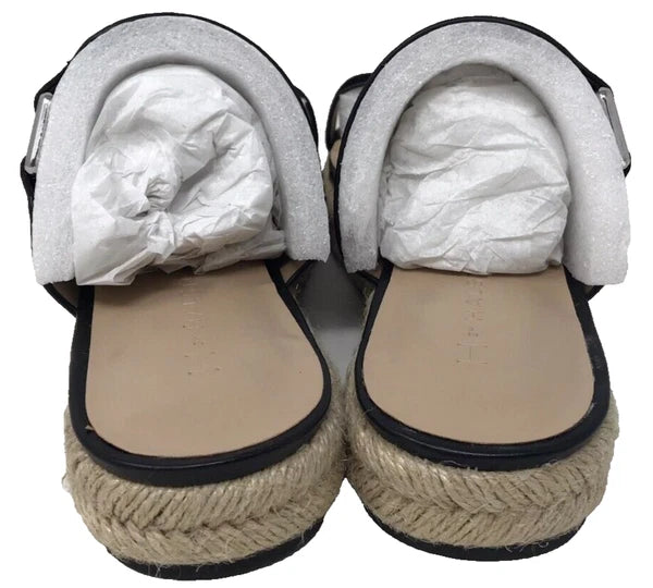 H By Halston Women's Savannah Slip On Slide Sandals W/Toe Ring Black Size:9