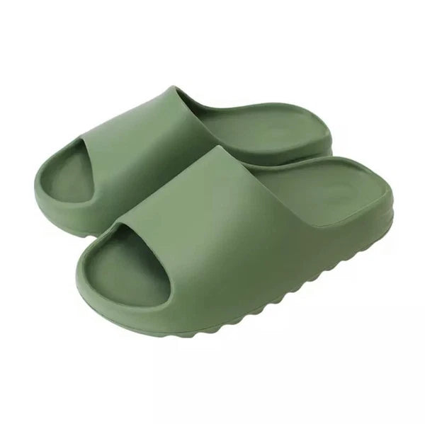 Fashion Slides Men Size 10-11 US Adult Thick Cushioned Bottom Slippers Green