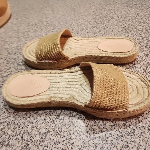 J.CREW VALENCIA ESPADRILLE SANDALS SLIDES SIZE 8 Style BH419