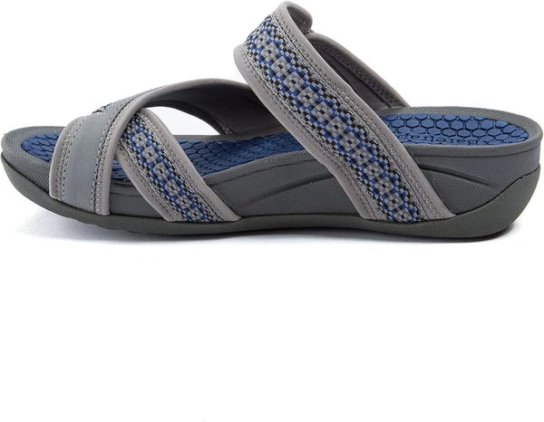 Fashionable Women's Mule Sandals with Asymmetrical Toe Strap & All-Day Comfort