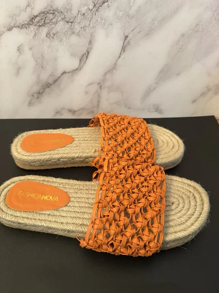 Fashion Nova Ansley Orange Sandals