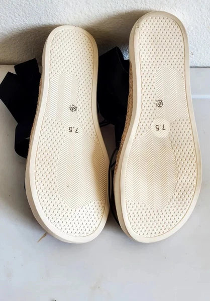 a.n.a Foster Strap Slide.Women's Sandals, Black / Tan, SZ 7.5 M NWB