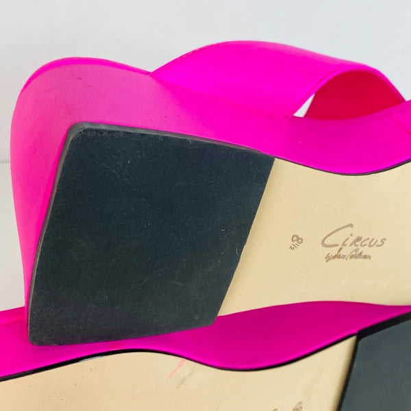 Bright pink platform flip flops sandals 8.5 CIRCUS SAM EDELMAN shoes Y2K style