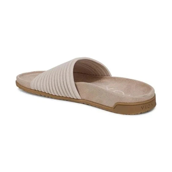 HOT PRICE New Style Vionic Women's Evie Knit Slide Sandal, Cream