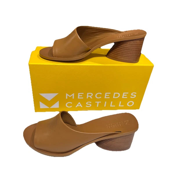 Mercedes Castillo Olga Women’s Sandals Size US 10 EU 40 Walnut Silk Nappa