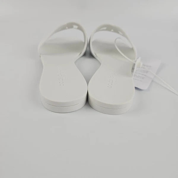 DOLCE&GABBANA Bianca White Slide Sandals New