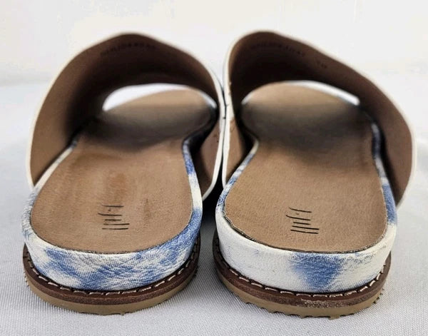 J Jill Size 10 Molded Blue & White Sandals  Style # SHU244041 NWOB
