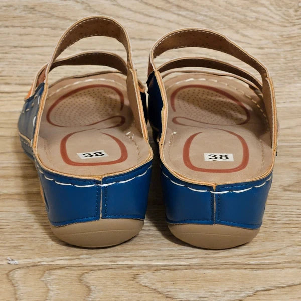 Colorblock Wedge Slide Sandals Fashion Summer Sandals Womens Size US 7 (EUR 38)