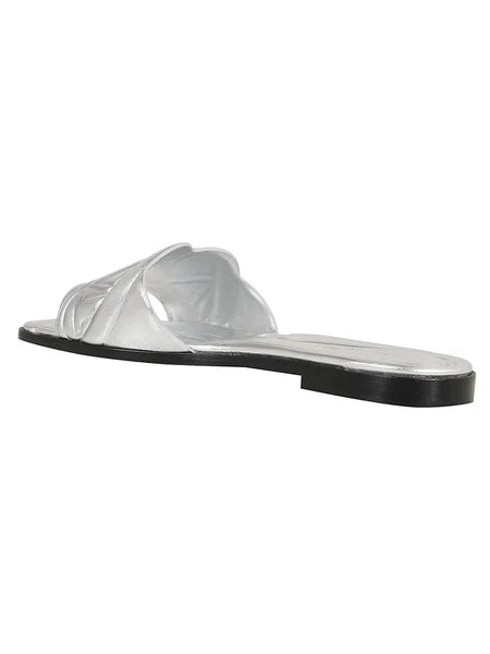 Alexander McQueen Embossed Seal Leather Slides