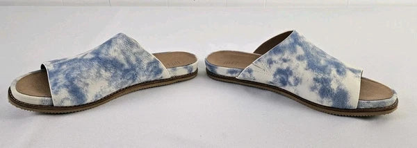 J Jill Size 10 Molded Blue & White Sandals  Style # SHU244041 NWOB