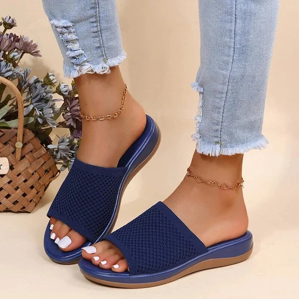 Women Orthopedic Sandals Wide Width Comfortable Slides Slippers Slip On Shoes