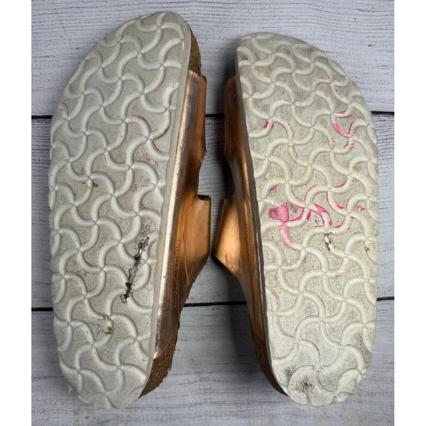 Birkenstock Arizona Rose Gold Metallic Leather Sandals EU 35 US 4-4.5 Women's