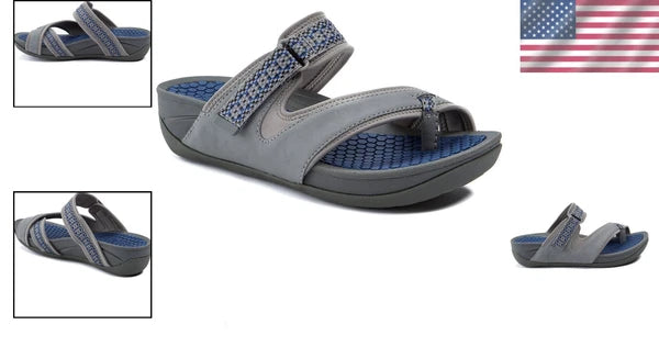 Fashionable Women's Mule Sandals with Asymmetrical Toe Strap & All-Day Comfort