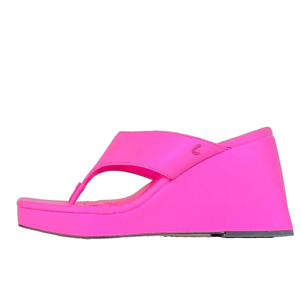 Bright pink platform flip flops sandals 8.5 CIRCUS SAM EDELMAN shoes Y2K style