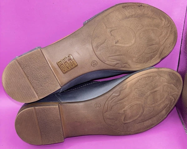 Bueno Tahiti Blue Soft Leather Open Toe Sandals WMS Sz 11/42 Comfort EUC (0421)